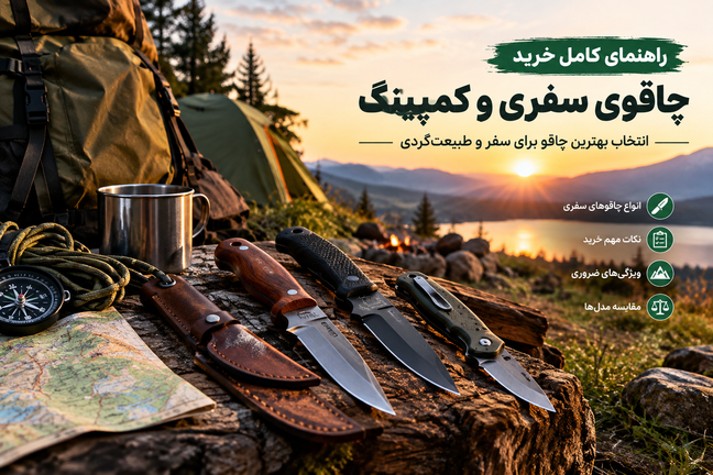 راهنمای کامل خرید چاقوی سفری و کمپینگ؛ انتخاب بهترین چاقو برای سفر و طبیعتگردی